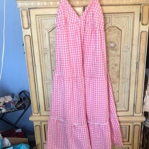 Pink tiered maxi lost +wander dress